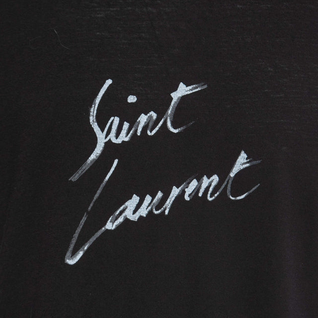 【現貨】Saint Laurent 草寫LOGO黑色短袖